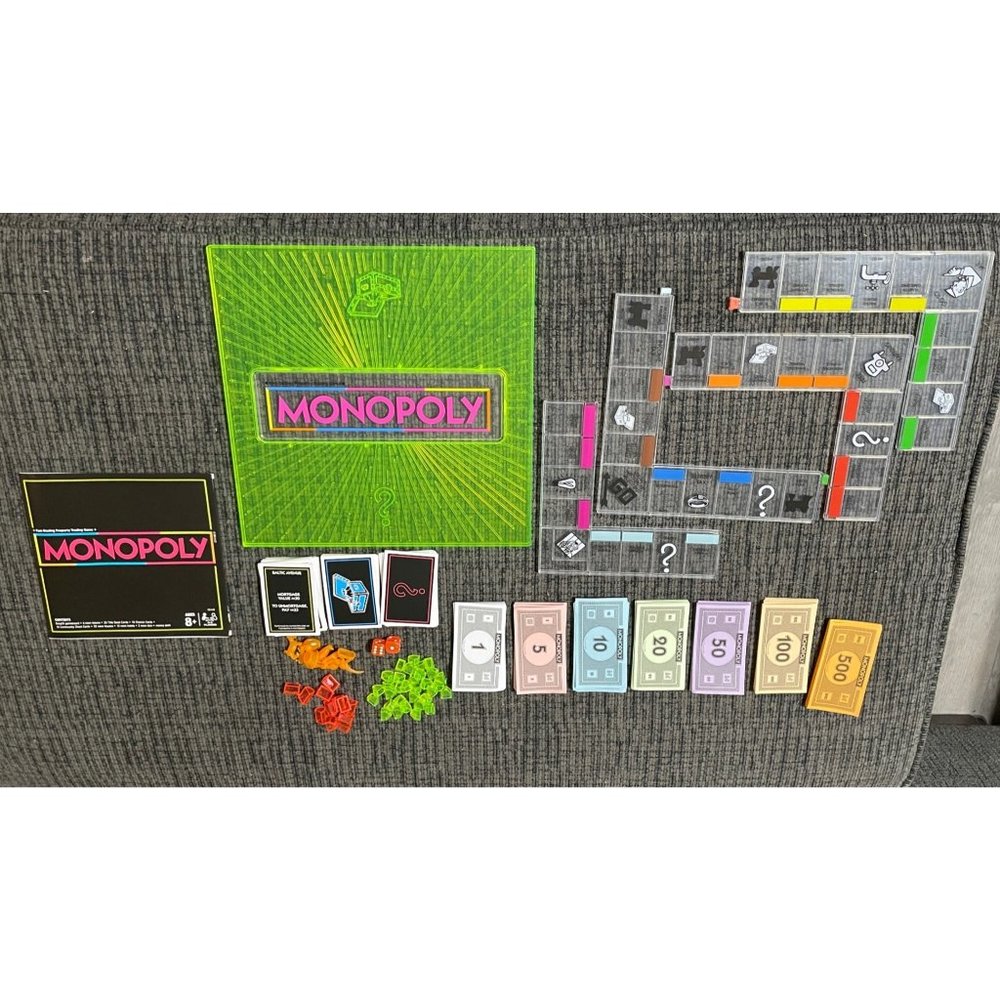 Hasbro Monopoly‎ Neon Pop Edition Family Board Game